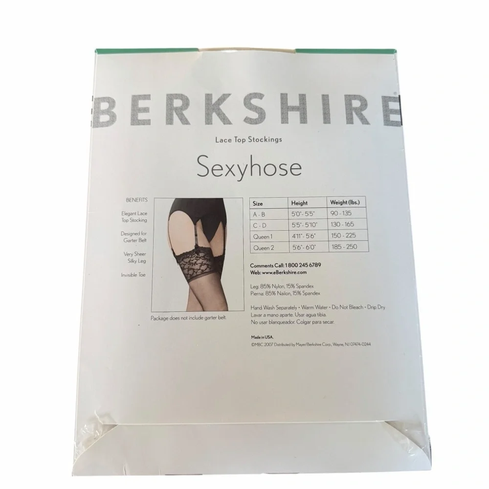 Berkshire Lace Top Stockings Sexy Hose Thigh High 2 Packages Nude and Ivory NWT
